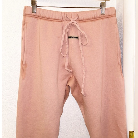 FEAR OF GOD x Essentials 🌫️RARE🌫️ Fleece Jogger drawstring Pant in BLUSH SZ: S - Picture 2 of 16